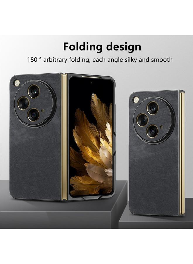 S-TOP Case For OPPO Find N3 Vintage Leather PC Back Sckproof Phone Case - Image 2