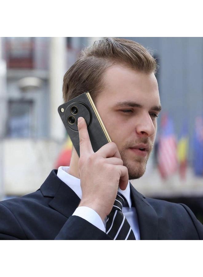 S-TOP Case For OPPO Find N3 Vintage Leather PC Back Sckproof Phone Case - Image 5