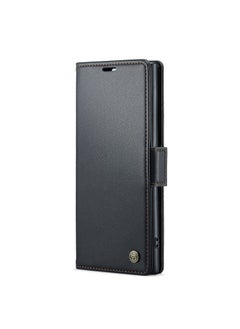CaseMe CaseMe Flip Wallet Case For Samsung Galaxy Note 10 Plus [RFID Blocking] PU Leather Wallet Flip Folio Case with Card Holder Kickstand Shockproof Phone Cover (Black)  - Image 1