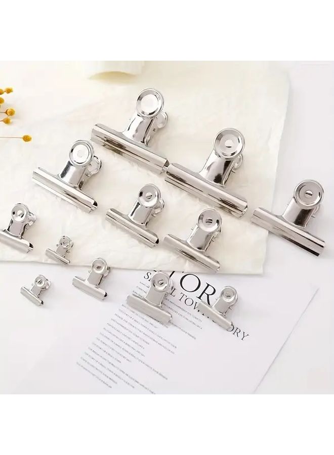 Stainless Steel Ticket Clips 10pcs Round Clip Set Model 1 18inch Strong Metal Clips - Image 1