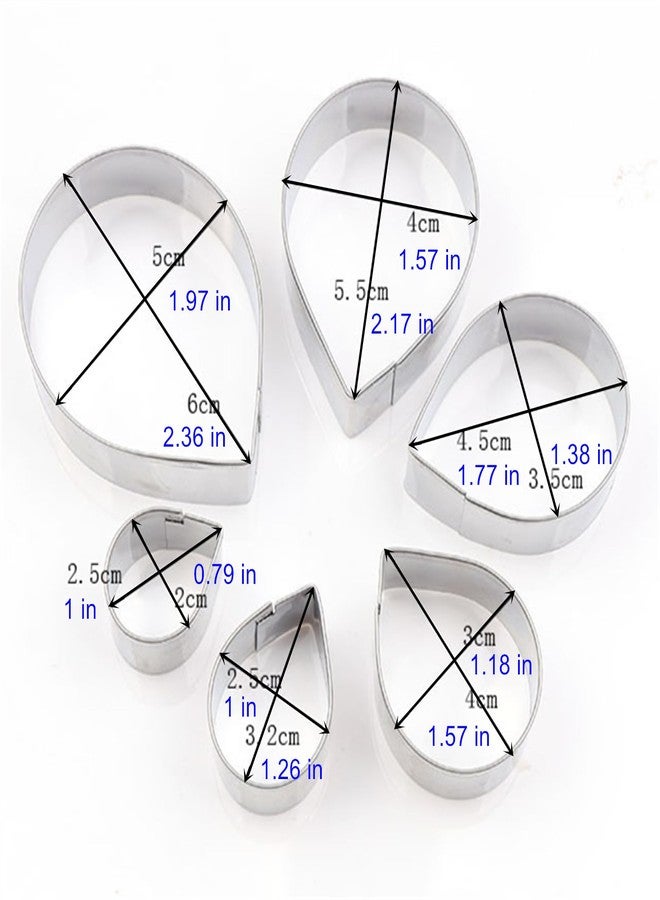 IShang Stainless Steel Rose Petals Fondant Cutters Set, Flower Shaped Cookie Molds for Baking DIY (Set of 6 pcs) - Image 5