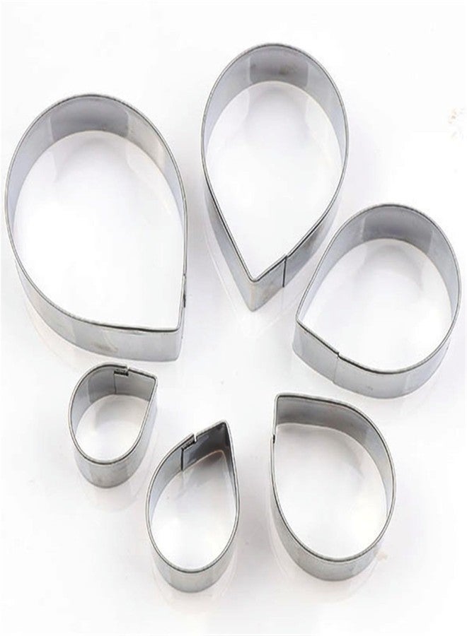 IShang Stainless Steel Rose Petals Fondant Cutters Set, Flower Shaped Cookie Molds for Baking DIY (Set of 6 pcs) - Image 4