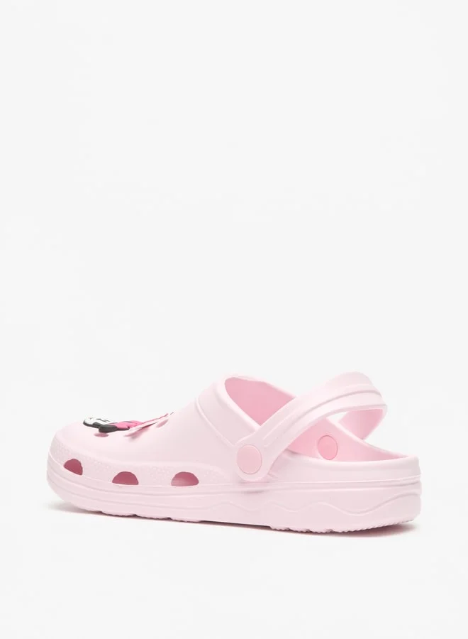 ديزني Girls Minnie Mouse Applique Clogs with Backstrap