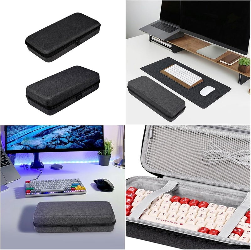 Keyboard Carrying Case Storage Bag Sleeve Protective Travel Shockproof for 68 Keys Ergonomic Keyboard Portable EVA Keyboards Carrying Case - Image 2