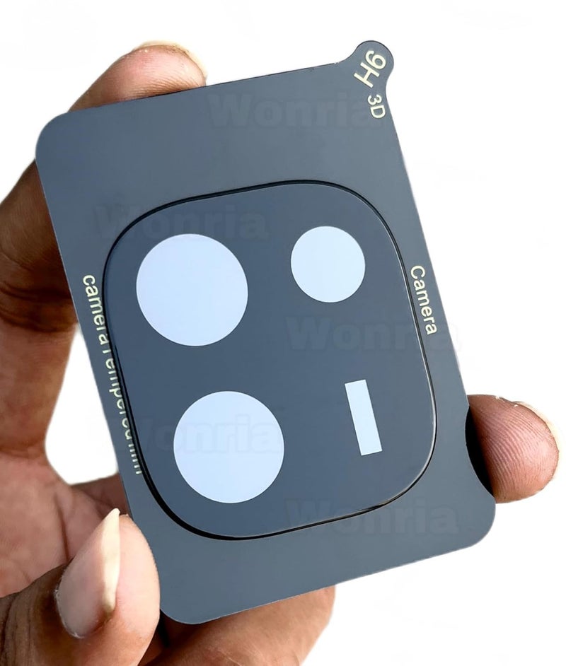 WonReza حماية زجاج الكاميرا الخلفية لجهاز iQOO Z9s Pro 5G [3D بريميوم] واقي عدسة الكاميرا (أسود) - Image 1