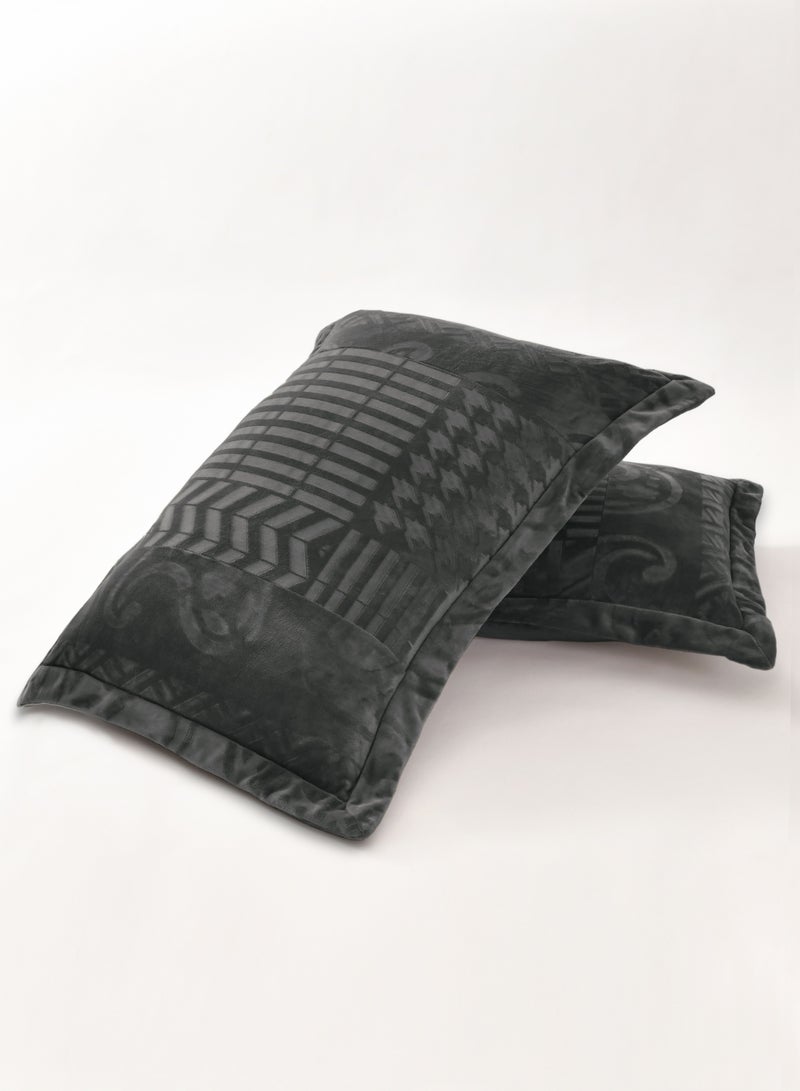 Master Home Textile Velvet Comforter Sets, 7 Pcs King Size, Fits 200 x 200 cm Double Size Bed, With Removable Filling, Soft, Warm - Image 3