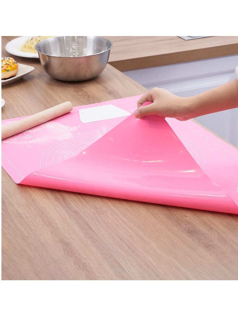 Wolpin Silicone Baking Mat Sheet for Pastry Rolling with Measurements Non-Stick Fondant Dough Mat Liner Heat Resistance Table Placemat Pad Pastry Board Reusable BPA Free (50 x 40 cm) - Image 2