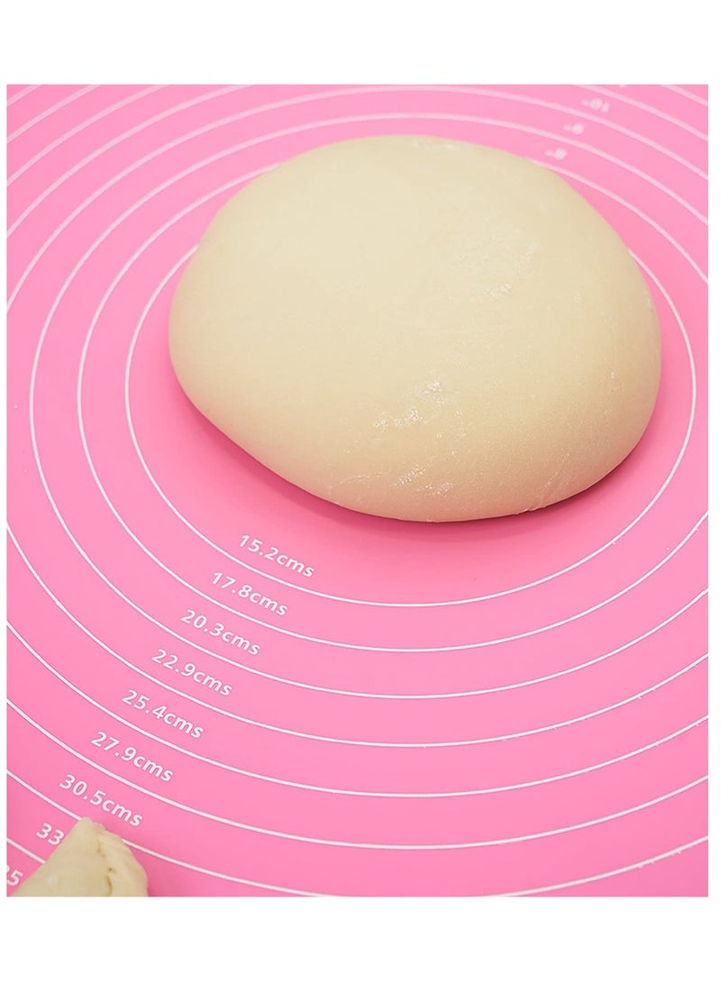 Wolpin Silicone Baking Mat Sheet for Pastry Rolling with Measurements Non-Stick Fondant Dough Mat Liner Heat Resistance Table Placemat Pad Pastry Board Reusable BPA Free (50 x 40 cm) - Image 4