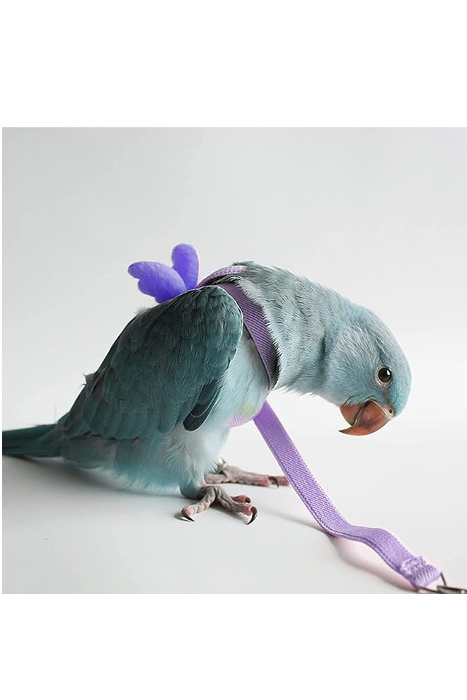 2 Pcs Bird Training Leashes, Adjustable Parrot Flying Strap Rope Universal Flying Traction Lead Durable Outing Gadget Outdoor Training Toy for Birds, Parrot, Cockatiel, Parakeet, Lory (Blue,Purple) - Image 5
