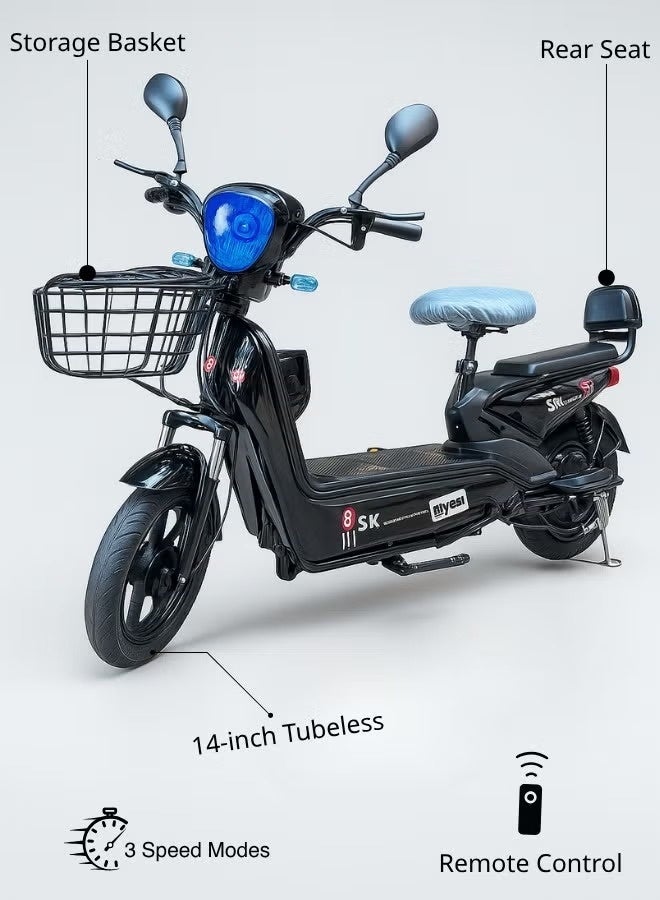 سكوتر كهربائي | سكوتر كهربائي للكبار | دراجة كهربائية بريموت كونترول 48V| اطارات 14 انش | أداء فائق، تصميم مبتكر، وسهولة في الاستخدام - Image 1