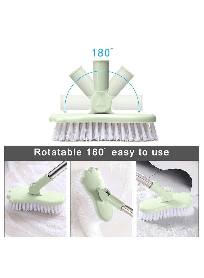 Excefore Floor Scrub Floor Scrub Brush Bathroom Bathtub Shower Tile Grout Scrubber Rotatable Handle Indoor Kitchen Push Broom Scrubbing Cleaning Brush - Image 4