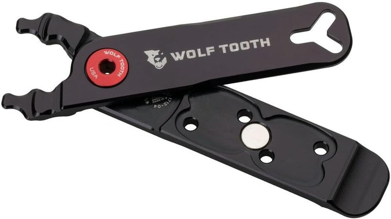 Wolf Tooth Pack Pliers - Master Link Combo Pliers - Black with Red Bolt - Image 1