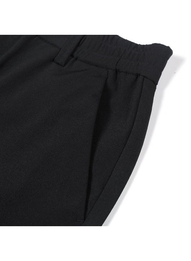 Tucano Men's Casual Pants Autumn Stretch Slim Fit Comfortable Straight Leg Solid Color Fashion Trendy Trousers Black 34 - Image 3
