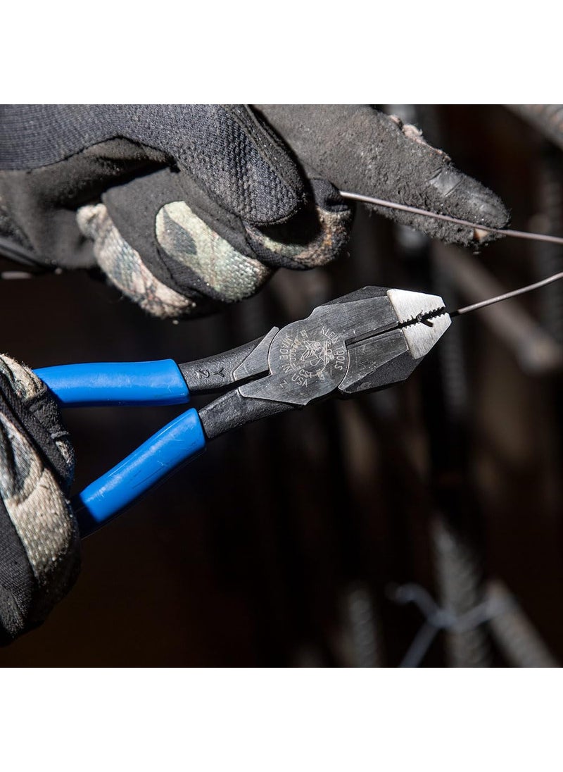 Klein Tools Klein Tools D2000-7CST Diagonal Cutters, Slim Head Linesman Pliers is Spring Loaded, Heavy-Duty Ironworker Pliers Cut ACSR, Screws, and More  - Image 4