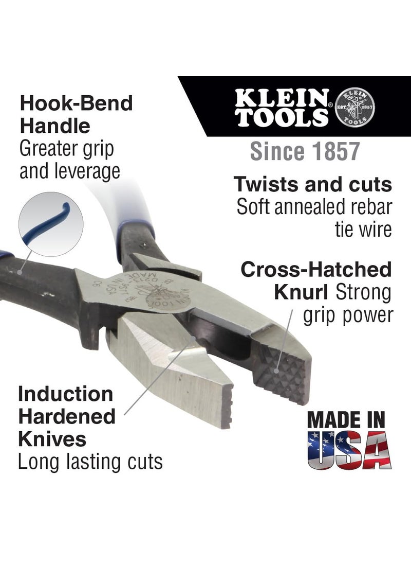 Klein Tools Klein Tools D2000-7CST Diagonal Cutters, Slim Head Linesman Pliers is Spring Loaded, Heavy-Duty Ironworker Pliers Cut ACSR, Screws, and More  - Image 2