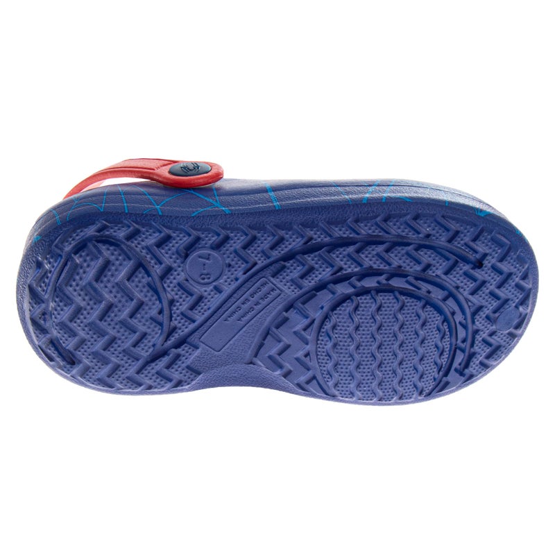 Josmo Kids Spiderman Clog Sandal Waterproof Slip-On Slides for Boys - Spidey Closed Toe Clogs with Backstrap - Navy Red (Size 5-6 Toddler) - Image 3