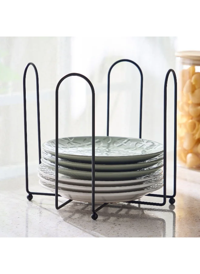 Home Box Ebony Small Plate Holder Rack