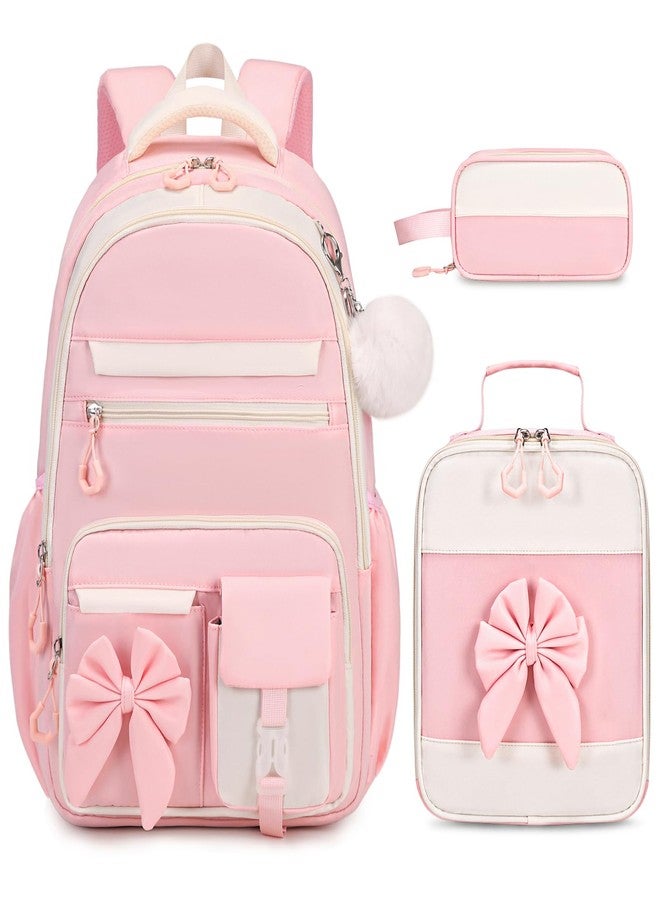 DIGOBAY Backpack for Girls, Beige-pink, /, Modern - Image 1