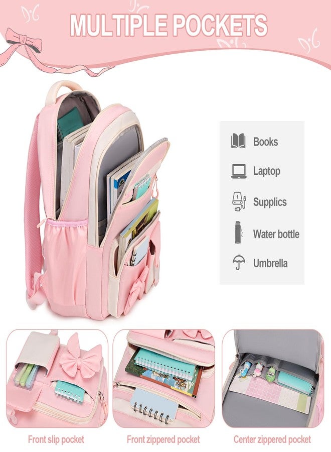 DIGOBAY Backpack for Girls, Beige-pink, /, Modern - Image 3