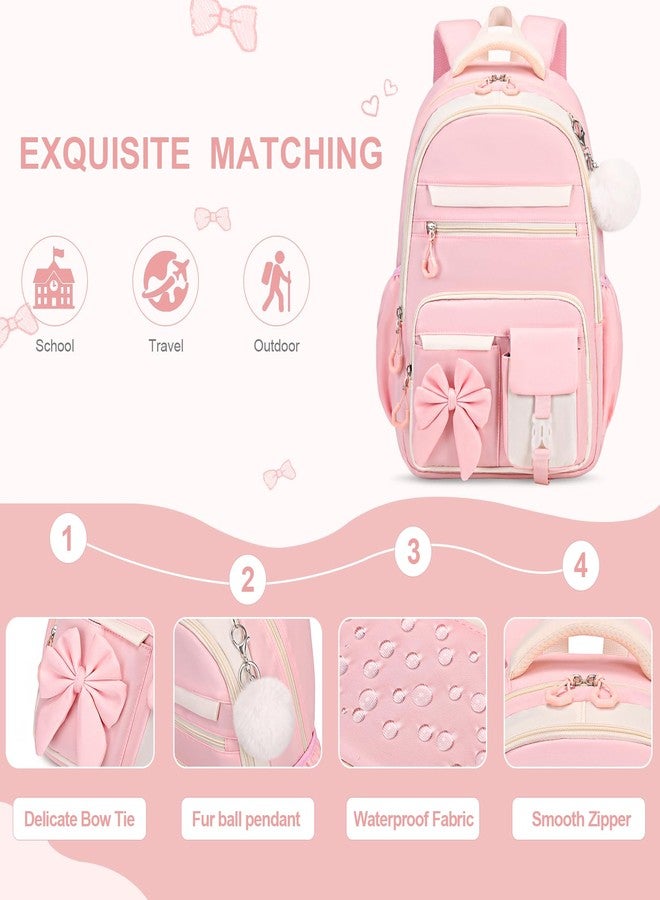 DIGOBAY Backpack for Girls, Beige-pink, /, Modern - Image 5