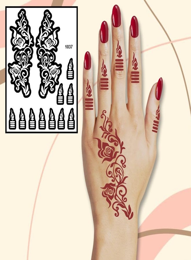 ORDERSHOCK Traditional Heritage Mehndi Stencil Sticker Art For New Trend - Image 3