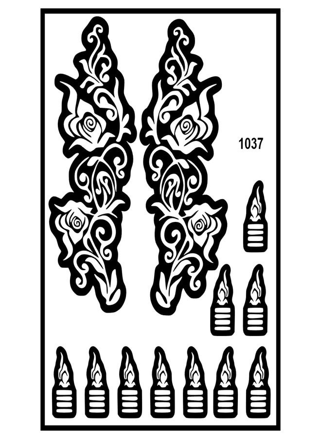 ORDERSHOCK Traditional Heritage Mehndi Stencil Sticker Art For New Trend - Image 1