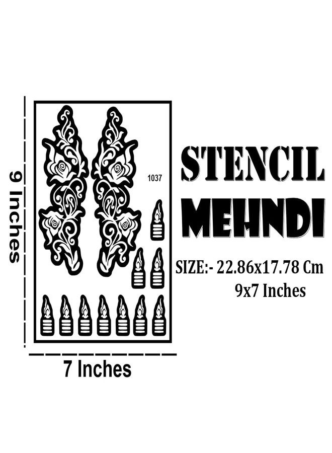 ORDERSHOCK Traditional Heritage Mehndi Stencil Sticker Art For New Trend - Image 2