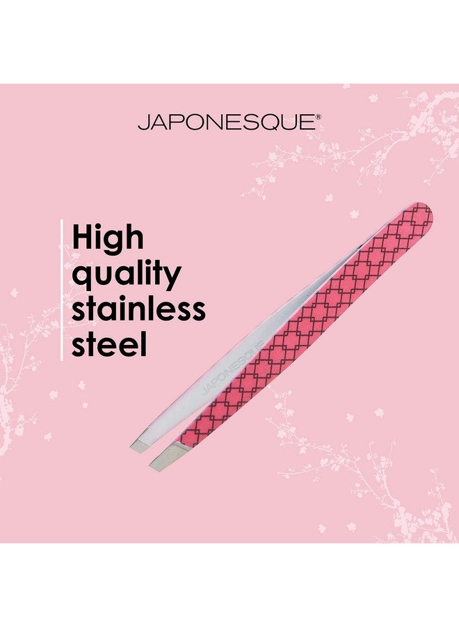 جابونيسك ملقط ياباني ناعم الملمس مع أطراف دقيقة الصنع ومبراة يدويًا لتشكيل وتحديد الحواجب، يتضمن حقيبة تخزين واقية - Image 3