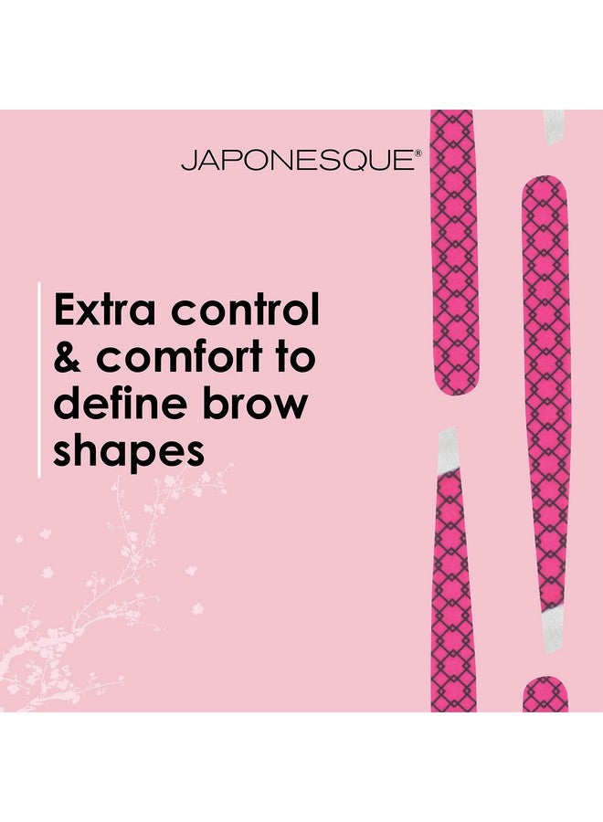 جابونيسك ملقط ياباني ناعم الملمس مع أطراف دقيقة الصنع ومبراة يدويًا لتشكيل وتحديد الحواجب، يتضمن حقيبة تخزين واقية - Image 4