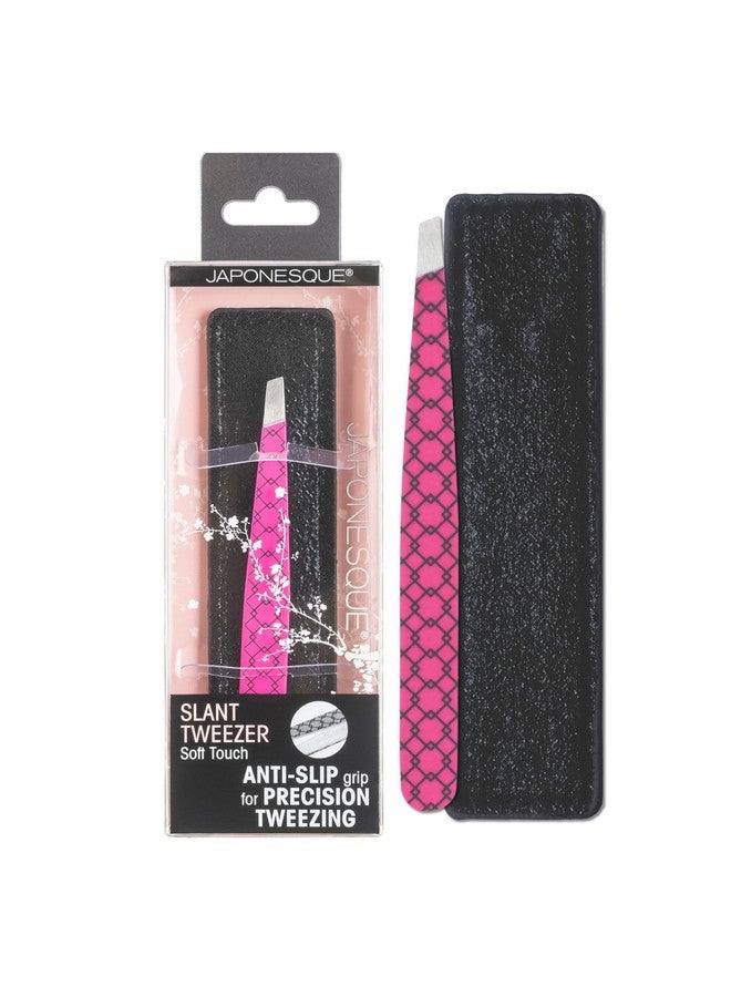 جابونيسك ملقط ياباني ناعم الملمس مع أطراف دقيقة الصنع ومبراة يدويًا لتشكيل وتحديد الحواجب، يتضمن حقيبة تخزين واقية - Image 1