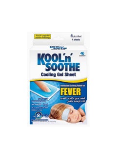 KOOL 'n' SOOTHE Kool N Soothe Cooling Gel Sheet To Immediate Relief For Children's Fever 4's 