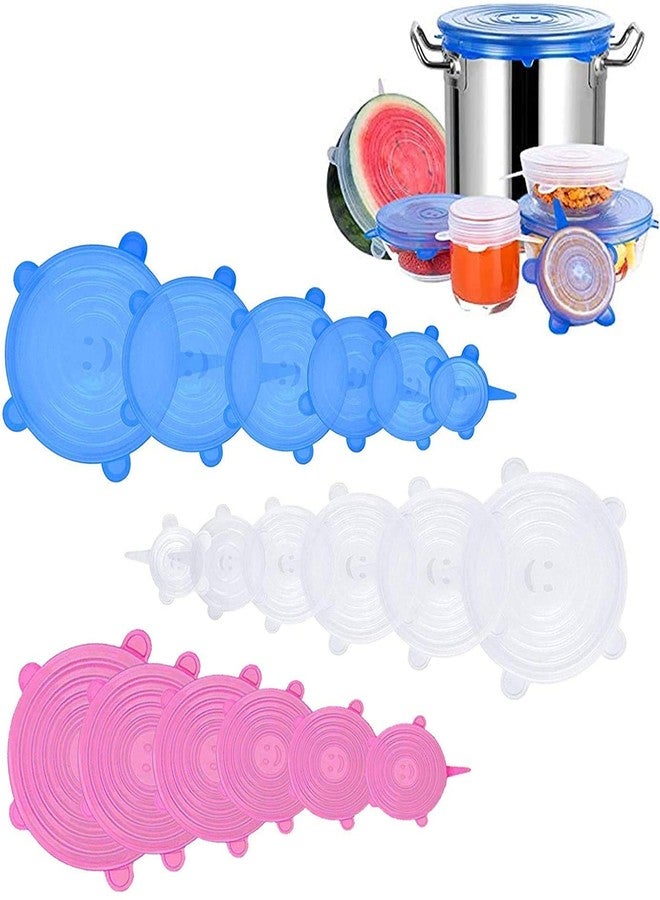 HOTFIX Silicone Stretch Lids, Food Cover For Freezer Microwave Oven Dishwasher Safe Fresh-Keeping Flexible Covers for Utensils, Dishes, Plates Jars, Cans, Mugs, Bowl Covers Food Safety Seal Lids (24) - Image 1