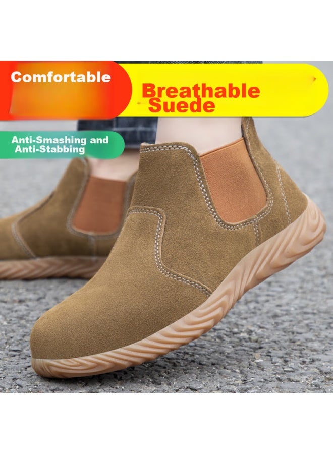 JUNBU Junbu Safety Shoes For Men, High-top Welding Steel Toe Cap, Anti-smashing, Anti-puncture, Wear-resistant, Comfortable, Protective Work Functional Shoes 1061l Size 40  - Image 3
