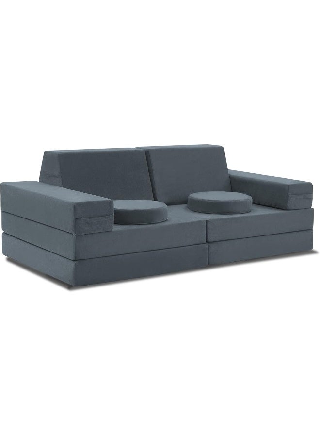 jela jela Kids Couch 10PCS Luxury, Floor Couch Floor Sofa Modular Furniture for Adults, Playhouse Play Set for Toddlers Babies, Modular Foam Play Couch Indoor Outdoor  - Image 3