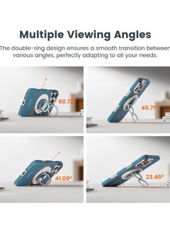 PITAKA PITAKA MagSafe Phone Grip, 360 Degree Rotation Magnetic Phone Grip Compatible with iPhone 16/15/14/13/12 MagEZ Grip 3 - Ocean Blue  - Image 5