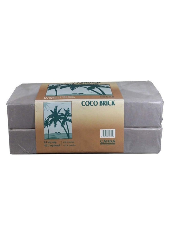 Canna Canna Coco Brick 40l Expandable Natural Plant Medium Soil Substrate, 40 Liter Expanded - 8 Liter Dry, Reusable (1) - Image 1