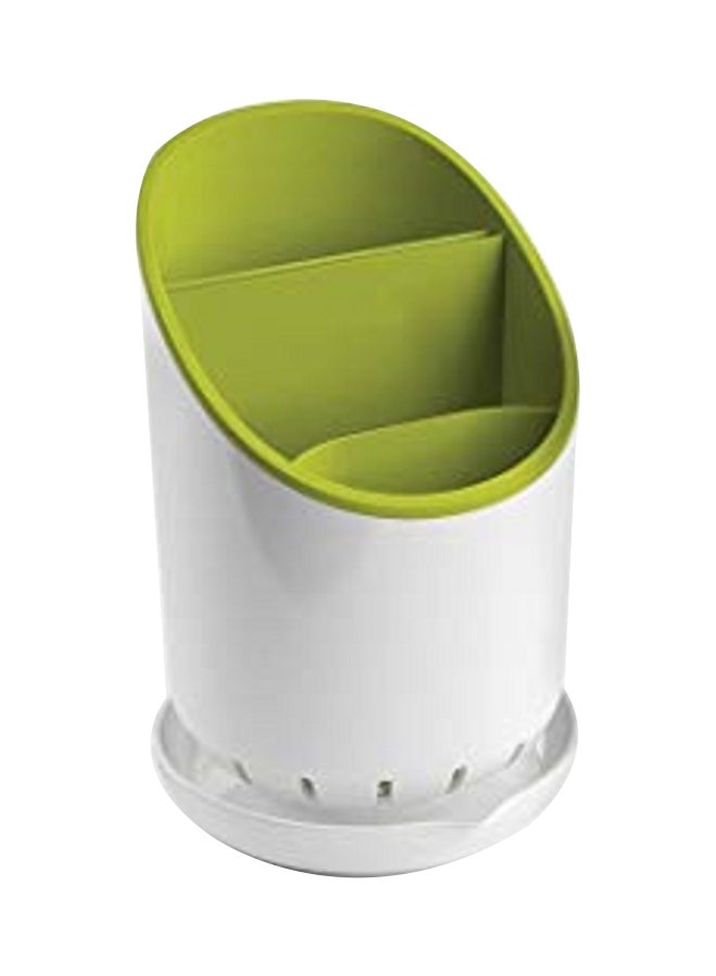 Cutlery Drainer Organizer Green/White 20x14x12centimeter - Image 1
