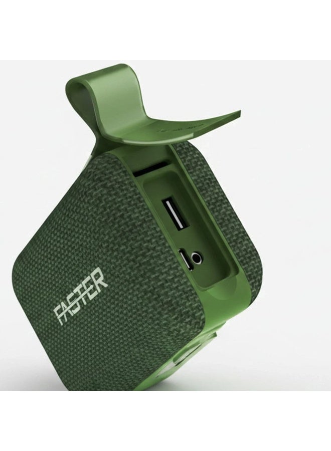 Faster Boom X Mini Portable Bluetooth Speaker - Green - Image 3