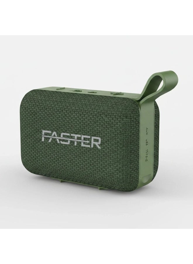 Faster Boom X Mini Portable Bluetooth Speaker - Green - Image 1