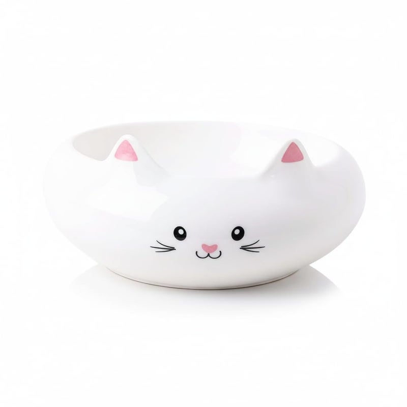 Raytrue-X Cat Bowls, Cat Food Bowl, Ceramic Cute Kitten Bowls for Food and Water 7.1oz, Small Dog Feeding Dish for Whisker Fatigue Friendly, Personal Design Home Decor Bowl, Multi-Use - Image 1