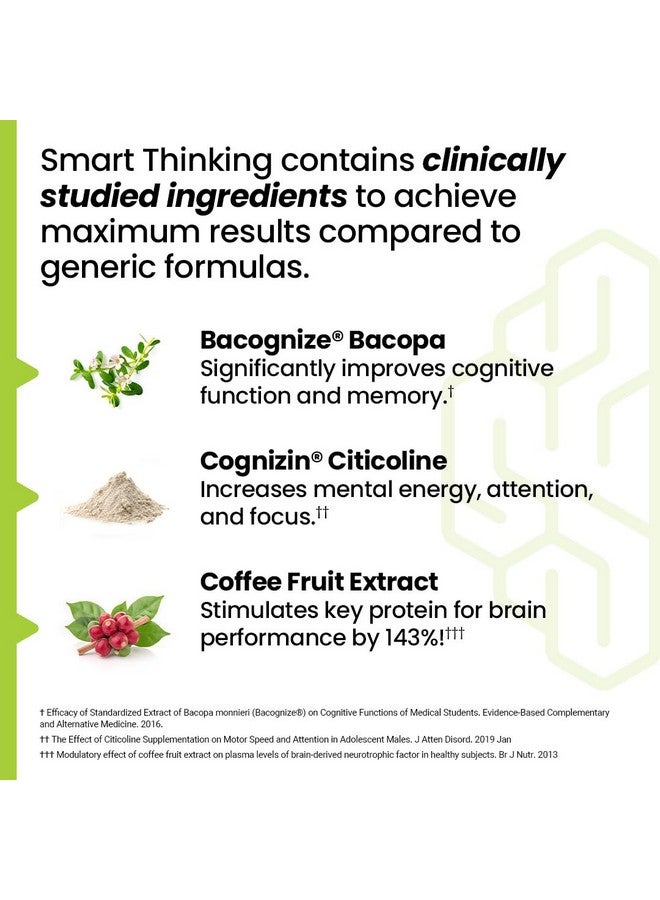 لايف سيزنز أقراص مكمل NeuroQ Smart Thinking من LifeSeasons - معزز لقوة الدماغ والتركيز الذهني - يدعم تذكر الذاكرة والانتباه - مستخلص الباكوبا والسيتيكولين والقهوة من Bacognize - 60 كبسولة - Image 3
