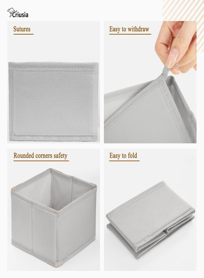 Criusia 15 Pack Drawer Organizer for Clothes, Foldable Dresser Dividers with 3 Sizes, Fabric Storage Bins - Gray - Image 4
