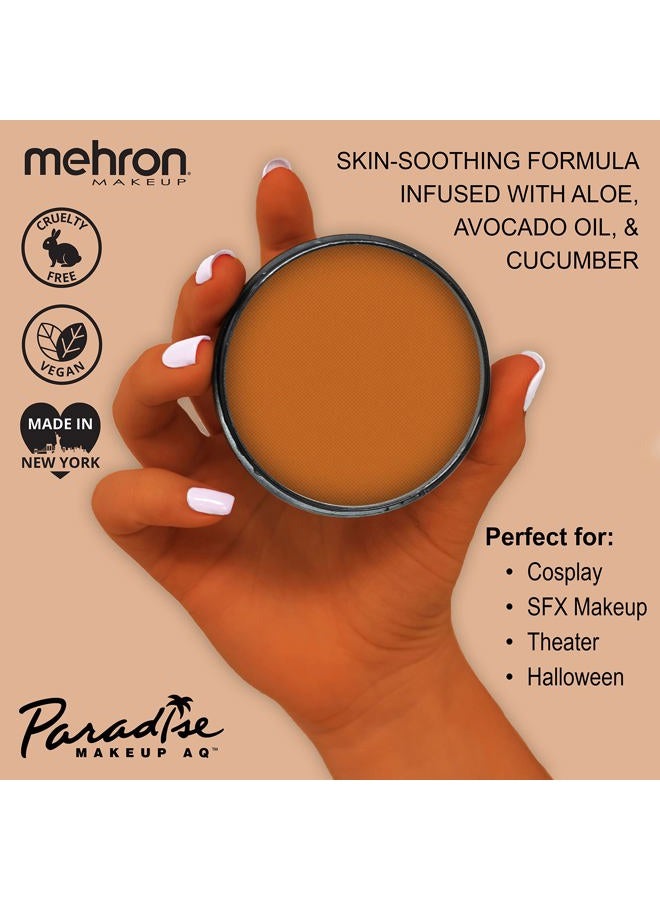 mehron Makeup Paradise Makeup AQ Pro Size | Stage & Screen, Face & Body Painting, Special FX, Beauty, Cosplay, and Halloween | Water Activated Face Paint & Body Paint 1.4 oz (40 g) (Foxy)  - Image 2