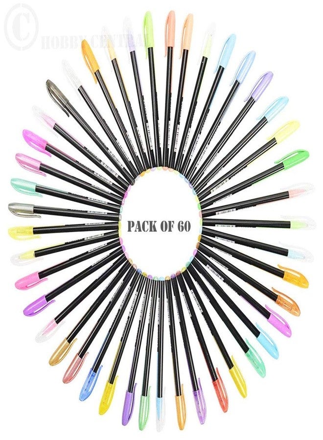 worison 1.0mm Tip Neon Gel Pen Set for Coloring Books, Drawing, and Writing Markers, Multicolor, 60 Pieces Color Glitter Pens - Image 2