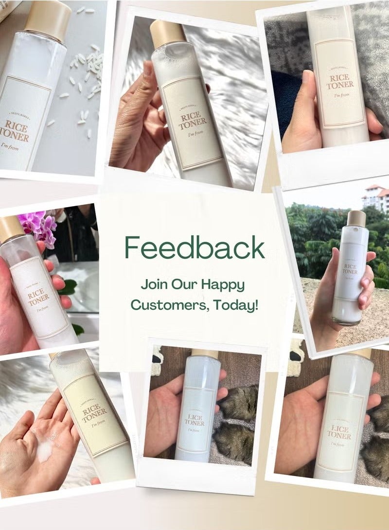 I'M FROM Rice Toner, Milky Toner for Glowing Skin, 77.78% Korean Rice, Glow Essence with Niacinamide, Hydrating for Sensitive, Dry, Dull, Combination Skin, Vegan, Fragrance Free, Glass Skin 150ml - Image 4