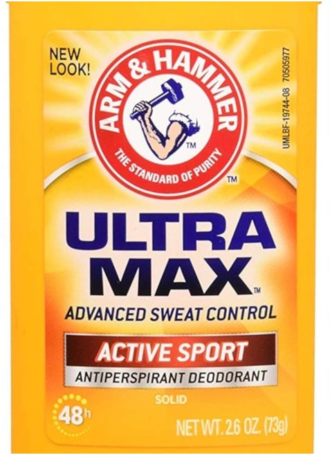 Arm & Hammer Ultramax Solid Antiperspirant Deodorant Active Sport 73g