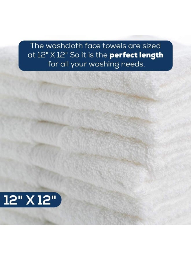 Simpli-Magic SimpliMagic Cotton Washcloths White 40 Pack Size 12x12  - Image 5