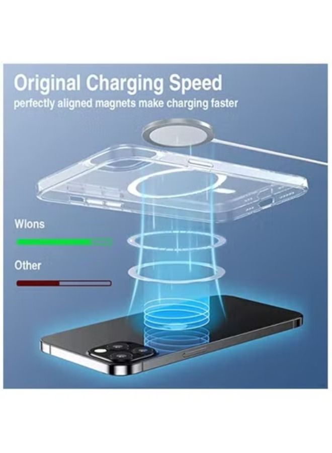 ACLIX iPhone 13 Magsafe Case with Shock Absorption Anti Scratch TPU Precise Cutouts iPhone 13 Crystal Case Magnetic Cover Design to Protect iPhone 13 Case 6.1inch - Image 4