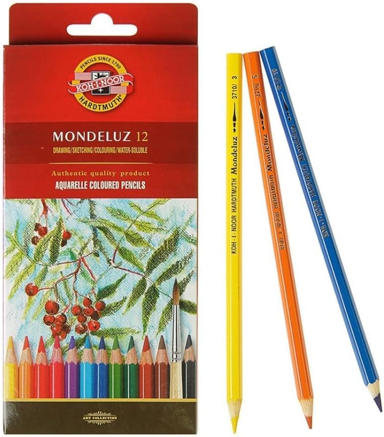 KOH-I-NOOR Set Of 12 Aquarelle Pencil Colours