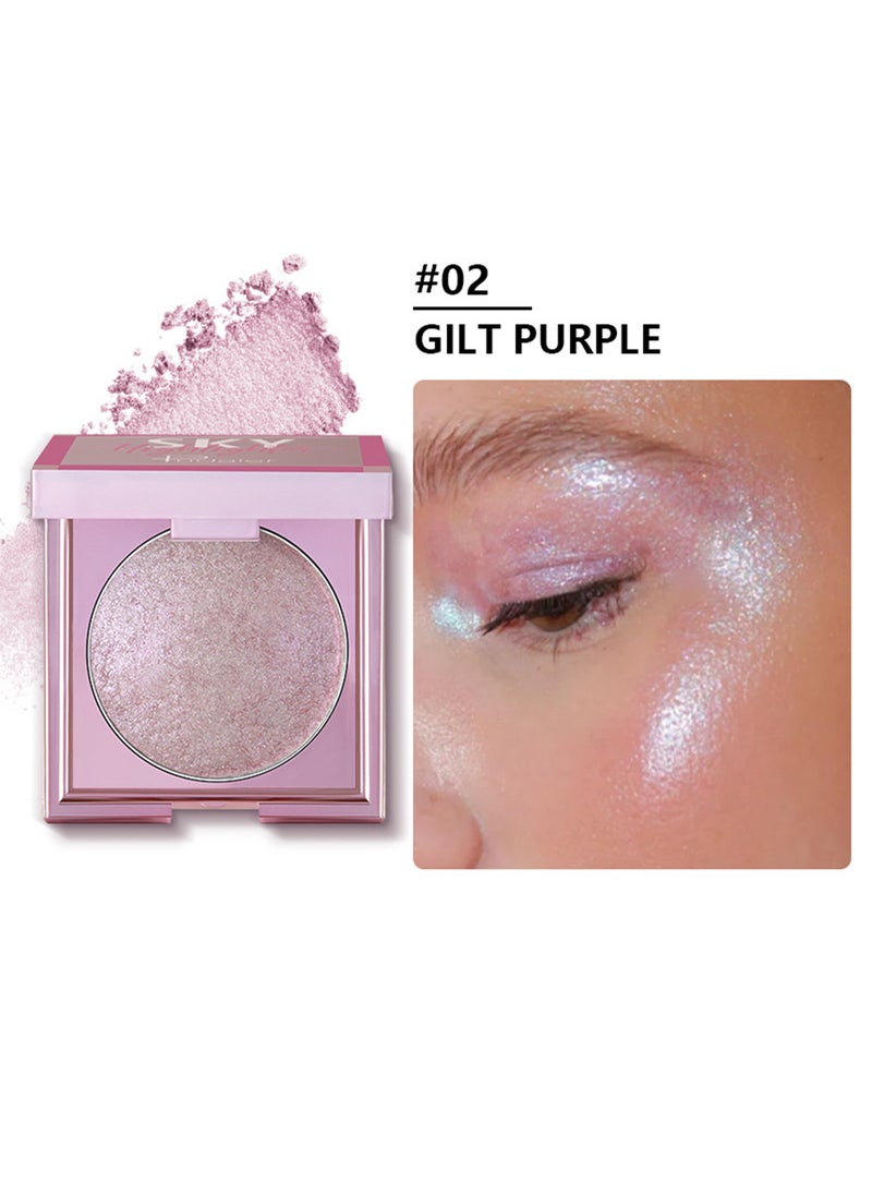 pudaier - Sky Highlighter Powder Shimmering Glitter Long Lasting Waterproof Contouring Smooth Silk Fine Natural Illuminator for Nose Eye Face Body to Brighten Skin 8G - Image 1